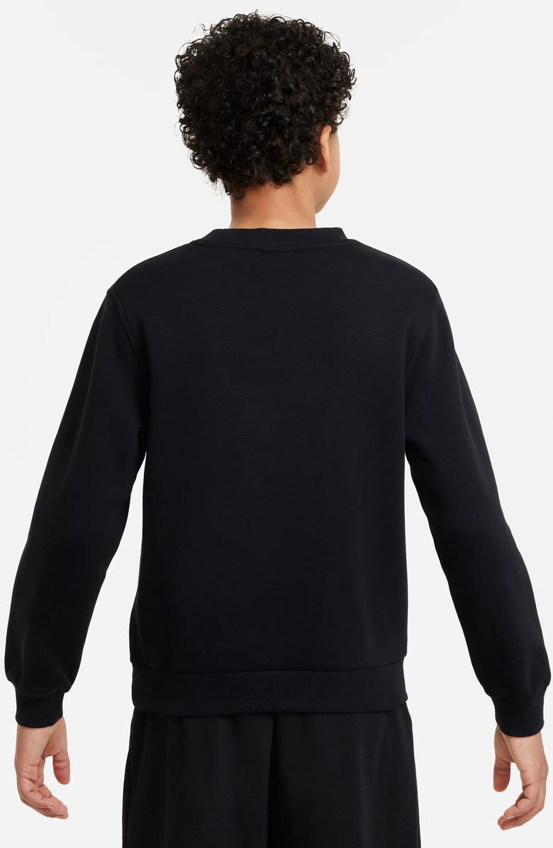 Nike Kids' Sportswear Club Fleece Sweatshirt, Alternate, color, Black/ Metallic Gold