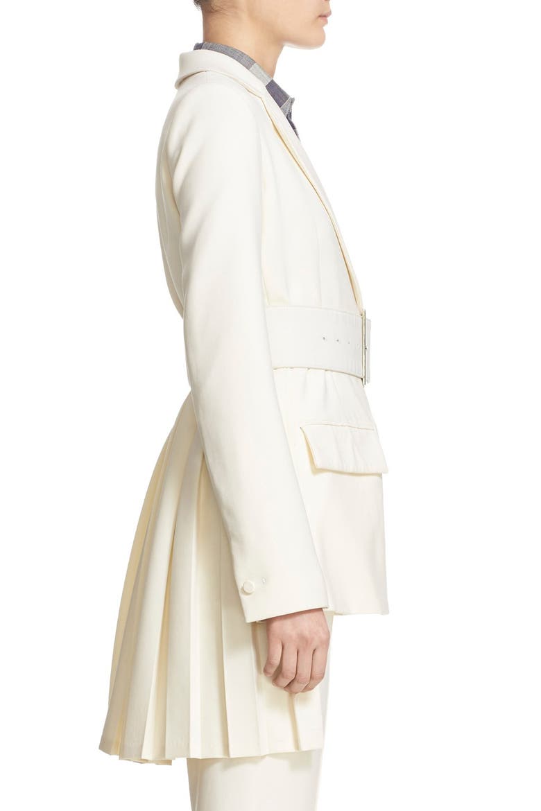 Structured Pleat Back Coat, Alternate, color, IVORY