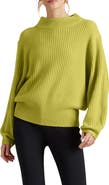 Rhone Mock Neck Cashmere & Wool Rib Sweater