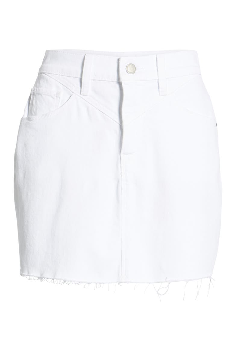 The Viper Denim Miniskirt, Alternate, color, WHITE