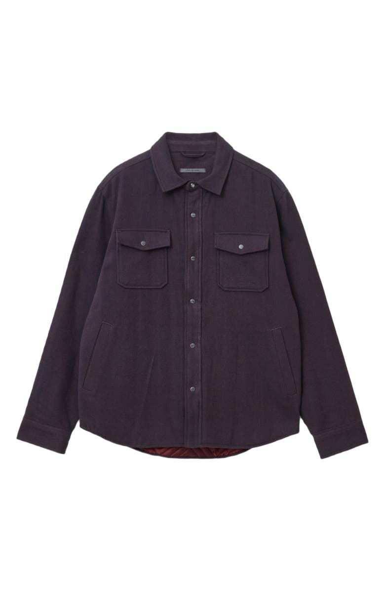 John Varvatos Jameson Herringbone Snap Jacket, Alternate, color, Merlot