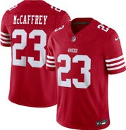 Nike Men's Nike Christian McCaffrey Scarlet San Francisco 49ers Team Vapor F.U.S.E. Stitched Limited Jersey