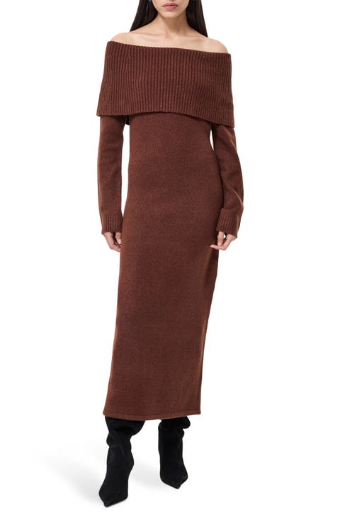 Emilia Off the Shoulder Long Sleeve Maxi Sweater Dress