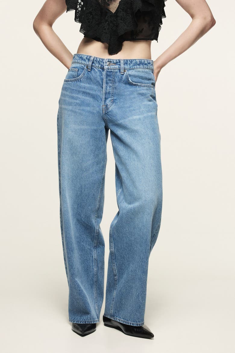 Baggy Regular Waist Jeans, Alternate, color, Denim blue