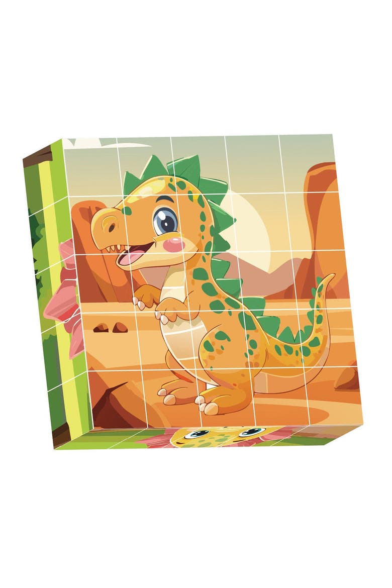 25 Pcs Magnetic Dinosaur Puzzle Blocks, Alternate, color, Multi Color