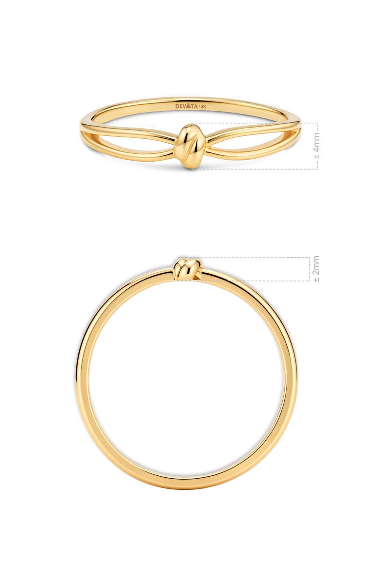 Knot Ring in 14K Gold, Alternate, color, Gold