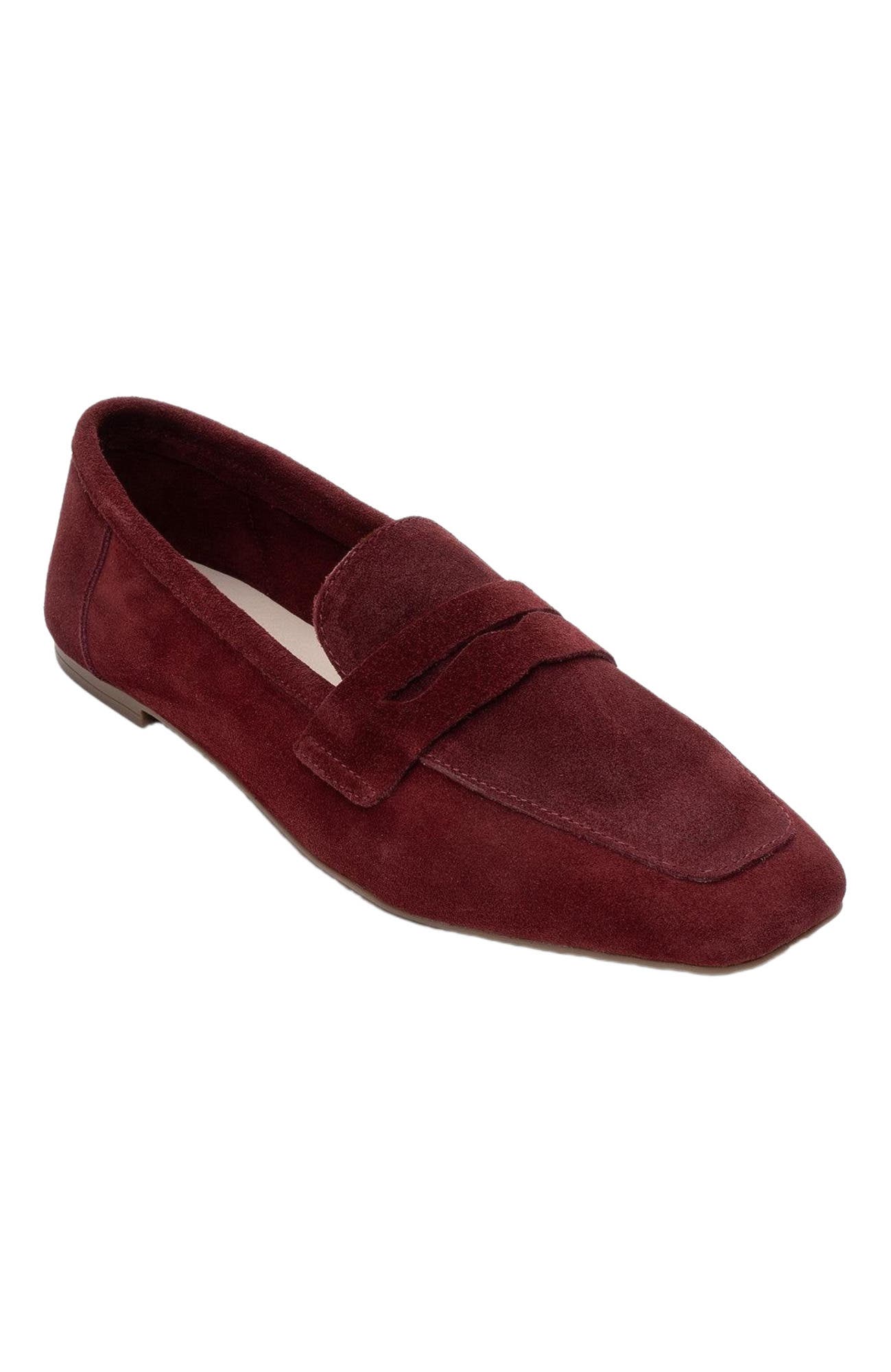  Burgundy Suede Leather