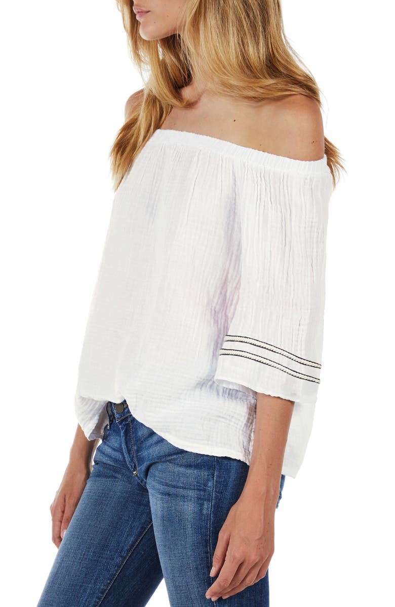 Michael Stars Double Gauze Off the Shoulder Top, Alternate, color, 