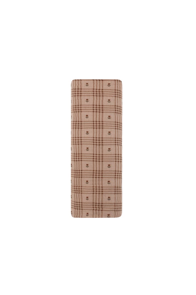 Cotton Floral Plaid Collection - Muslin Swaddle, Main, color, Pink