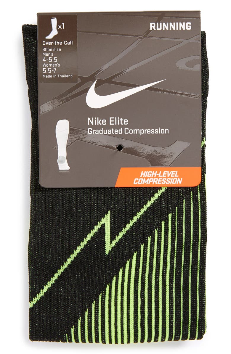 Nike 'Elite Compression OTC' Dri-FIT Running Socks, Alternate, color, 