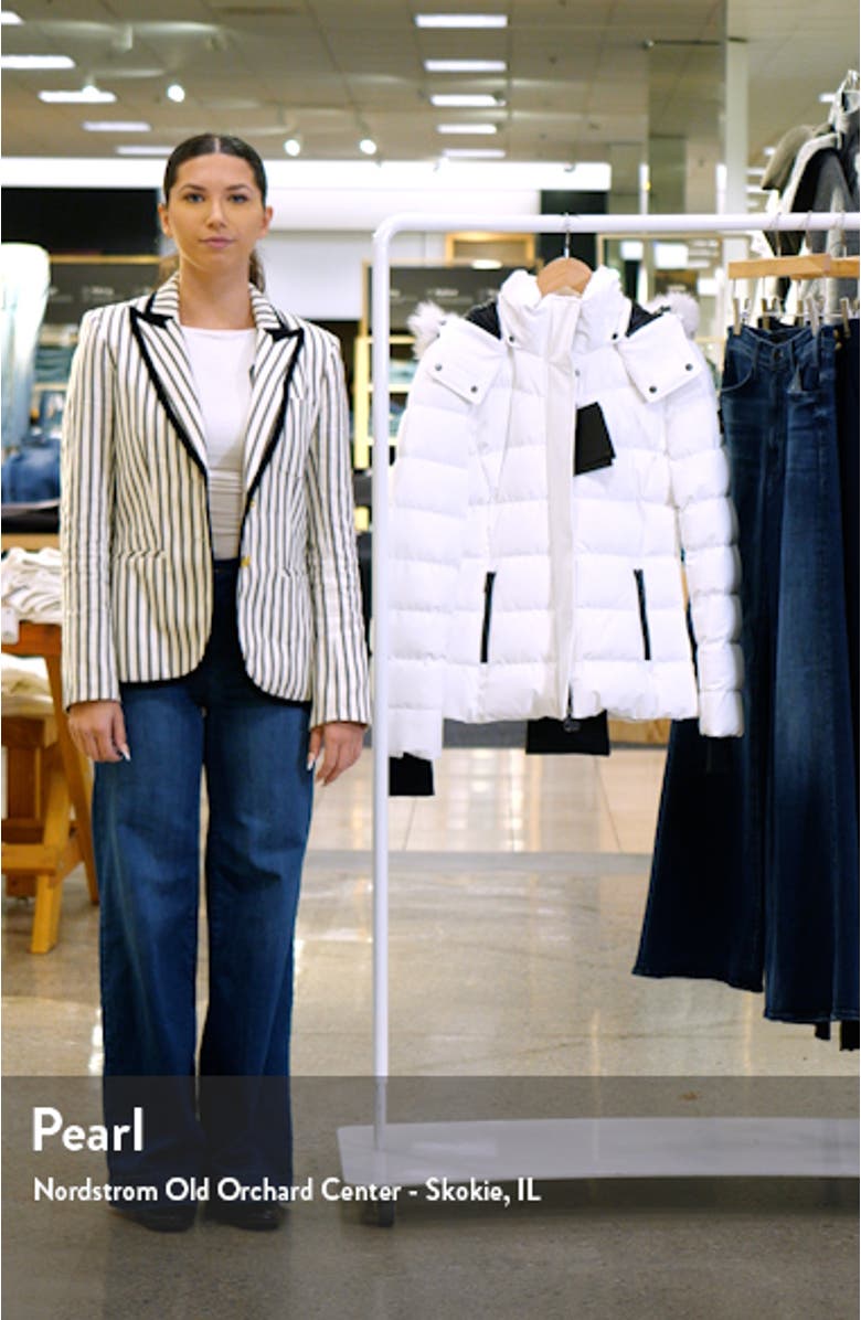 Betta Shearling Trim 800 Fill Power Down Water Repellent Jacket, sales video thumbnail