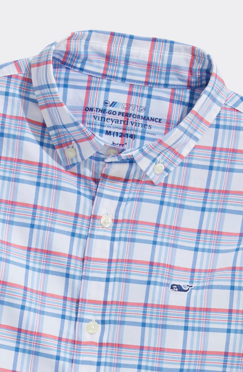 vineyard vines On-the-Go Plaid Button-Down Shirt, Alternate, color, 