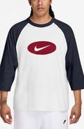Nike Club Three-Quarter Raglan T-Shirt