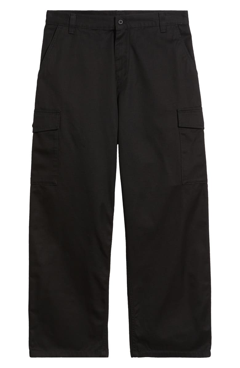 Carhartt Work In Progress Brady Cotton Twill Cargo Pants, Main, color, Black (Rinsed)