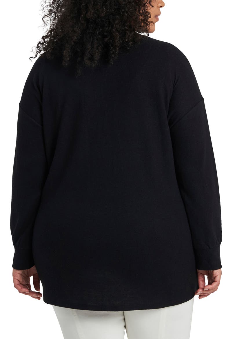 Cozy Open Front Cardigan, Alternate, color, RICH BLACK
