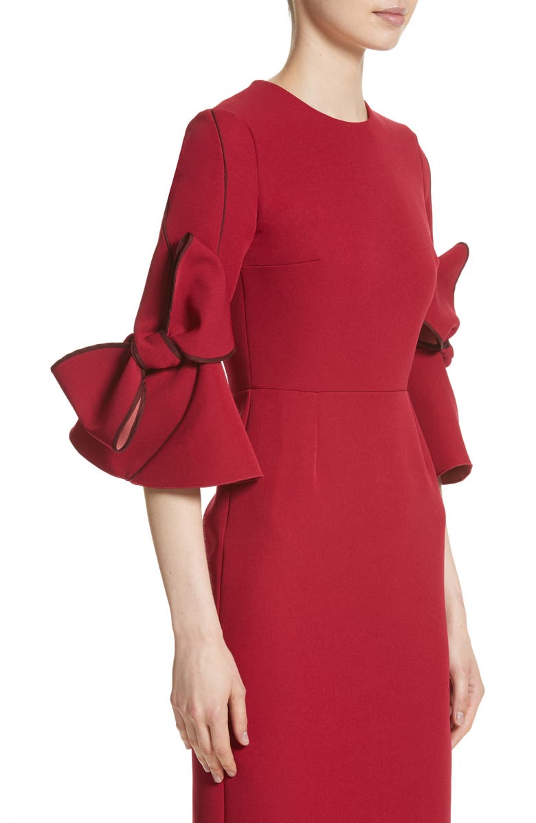Roksanda Lavete Bow Sleeve Crepe Dress, Alternate, color, 
