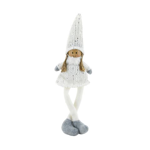 Medium Plush Angel Sitter Decorative Figurine for Christmas