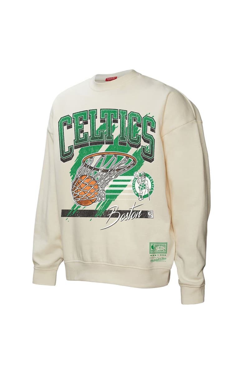 Mitchell & Ness Women's Mitchell & Ness Cream Boston Celtics Brush Bucket Pullover Sweatshirt, Alternate, color, 