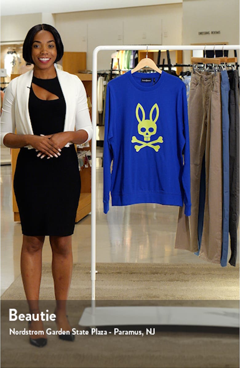 Posen Puff Logo Cotton French Terry Graphic Sweatshirt, sales video thumbnail