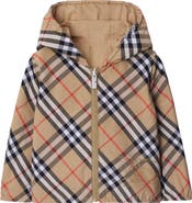 Burberry Reversible Check Cotton Blend Jacket