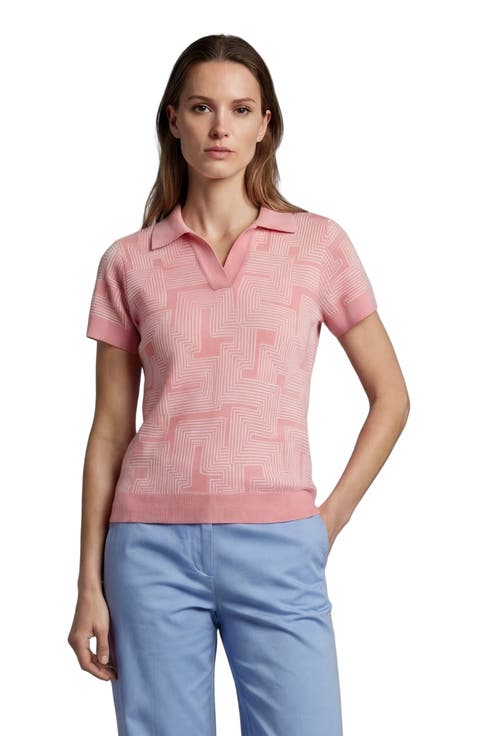 Inter Twine Womens Merino Silk Cashmere Polo