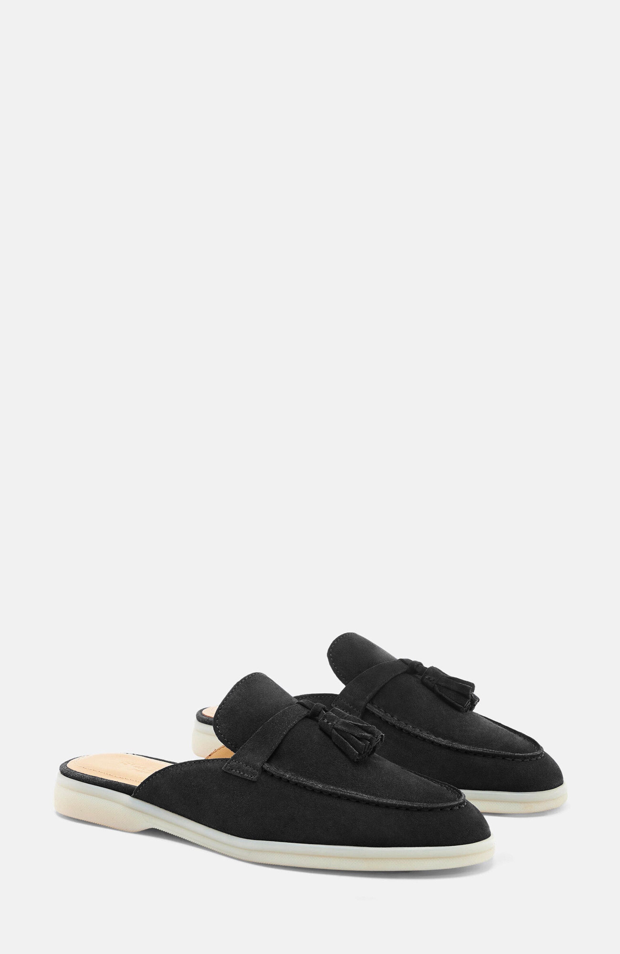 SCAROSSO Lucrezia Mules, Main, color, Black Edit - Suede