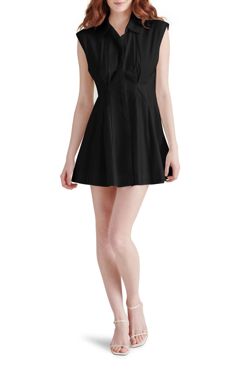 Steve Madden Maisha Poplin Mini Shirtdress, Main, color, 