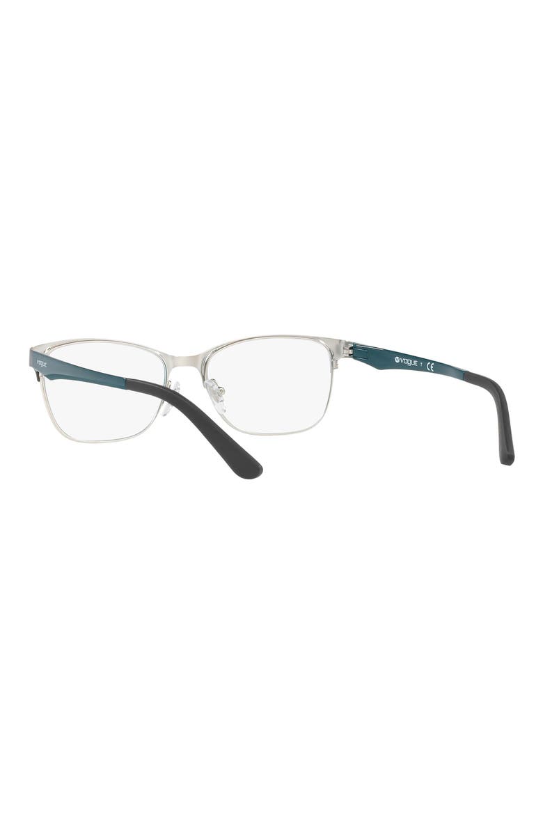 52mm Square Optical Glasses, Alternate, color, DK GREEN