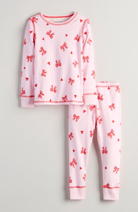 Kids' Print Fitted Cotton Two-Piece Pajama Set (Toddler, Little Kid & Big Kid)