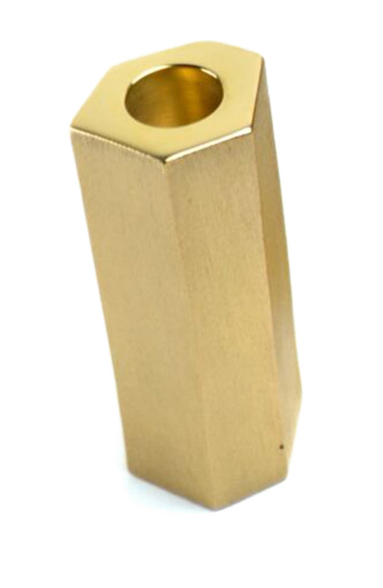 R16 HOME Tilted Hexagon Candleholder, Main, color, Matt/Shiny