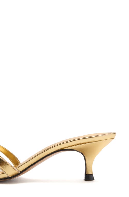 Mango Strappy Sandal In Gold
