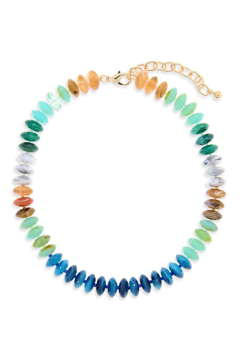 Beaded Necklace, Main, color, BLUE COMBO