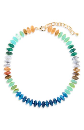 Natasha Beaded Necklace In Blue