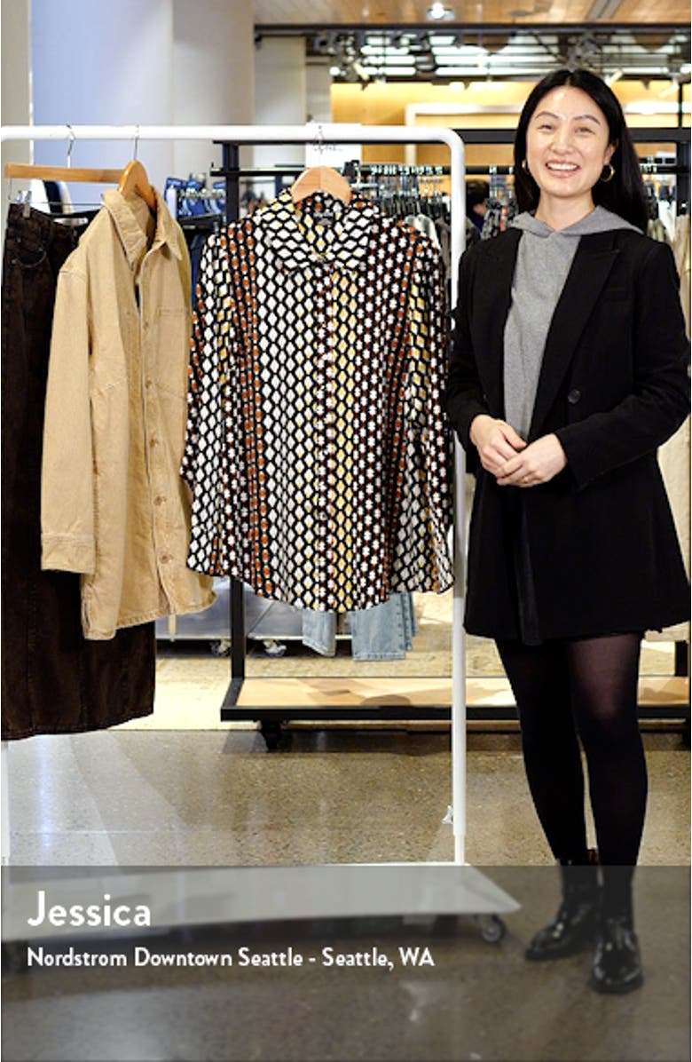 Genevieve Mix Print Long Sleeve Shirt, sales video thumbnail