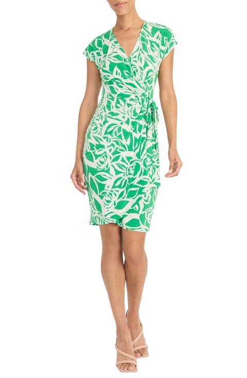 Matte Jersey Faux Wrap Dress