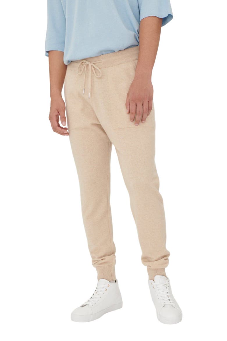 Men's Cashmere Jogger, Alternate, color, beige