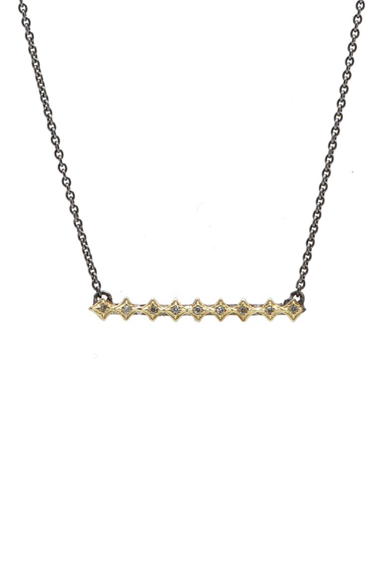 Old World Crivelli Bar Pendant Necklace, Main, color, YELLOW GOLD/ SILVER