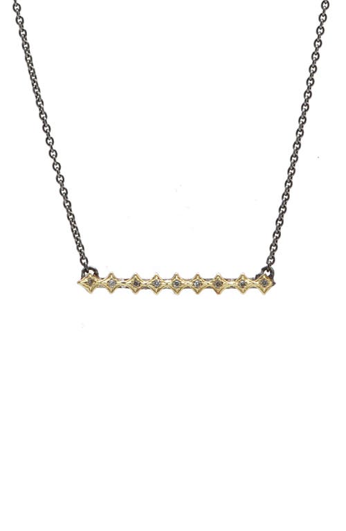Armenta Women's Diamond Crivelli Bar Necklace In Yellow Gold/silver
