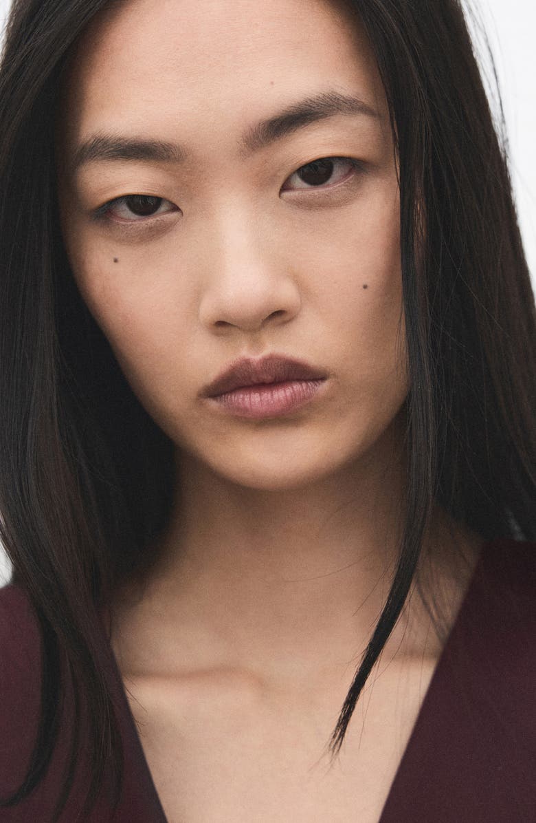 MANGO Belted Vest Minidress, Alternate, color, Burgundy