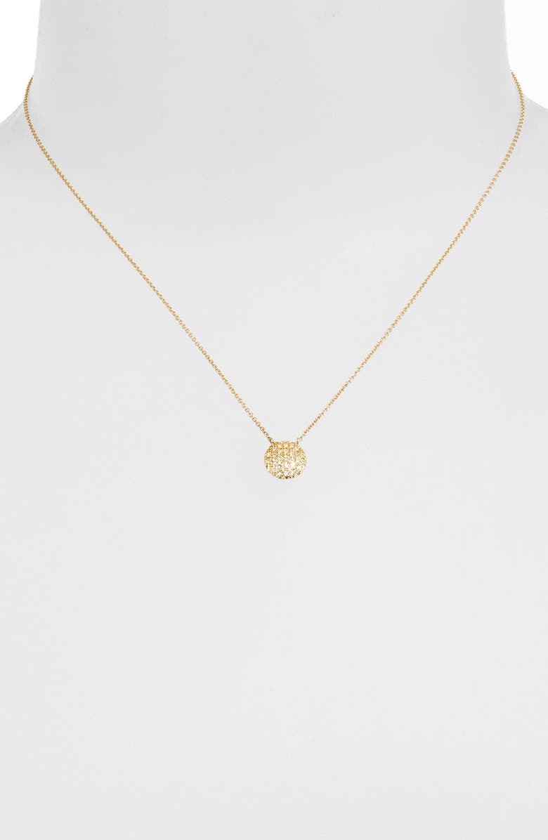 Dana Rebecca Designs 'Lauren Joy' Diamond Disc Pendant Necklace, Alternate, color,