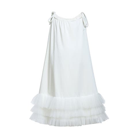 Kendra Ruffle Hem Tie-Strap Dress