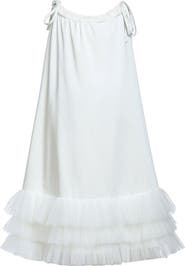 Tulleen Kendra Ruffle Hem Tie-Strap Dress