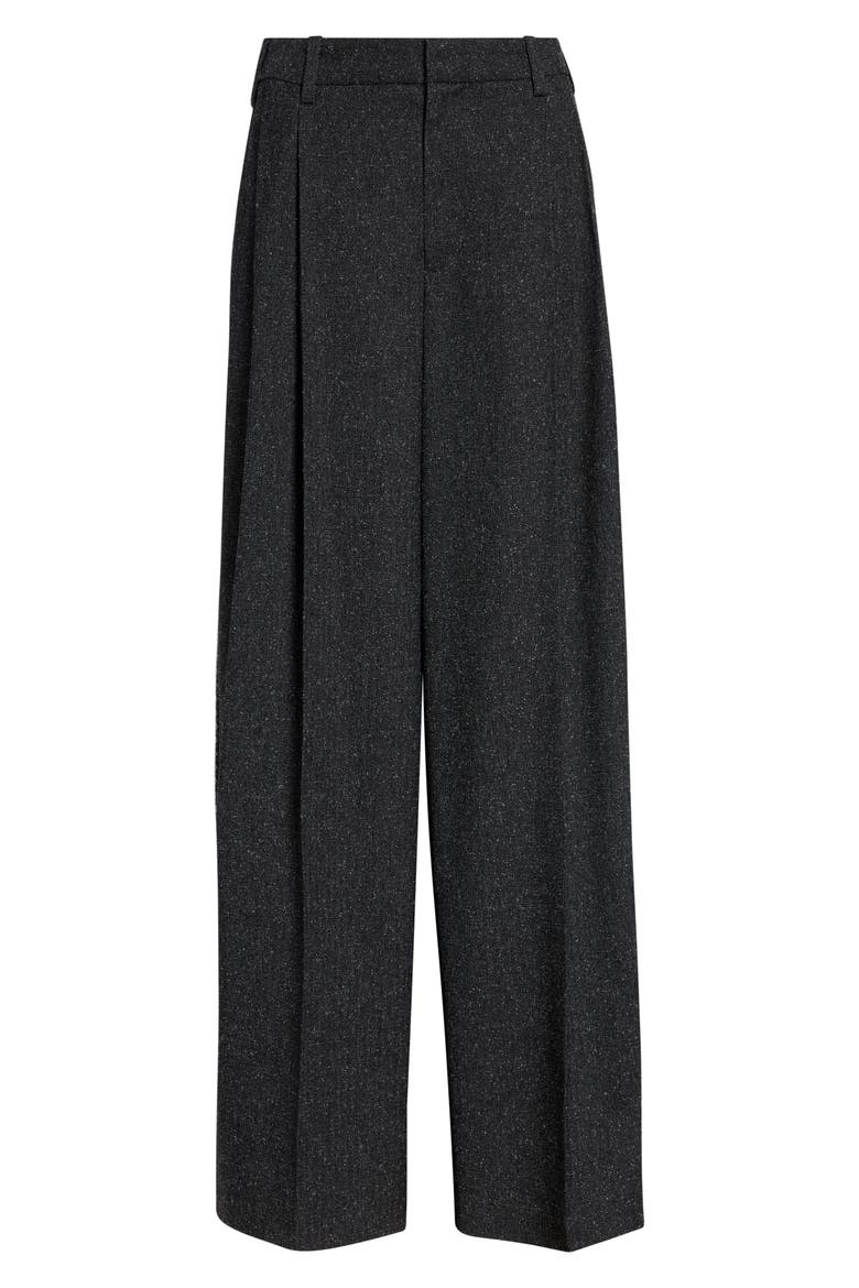 Mid Rise Tailored Wide Leg Pants, Alternate, color, CHARCOAL