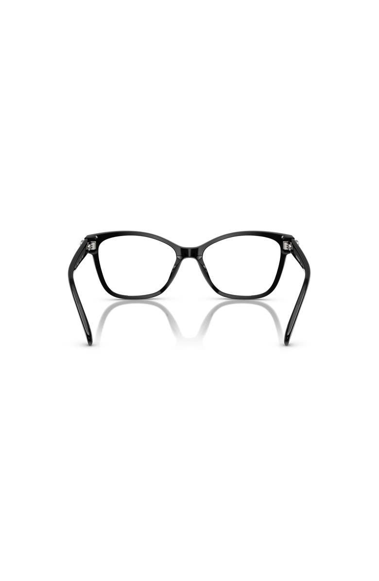 COACH 53mm Butterfly optical glasses, Alternate, color, Black