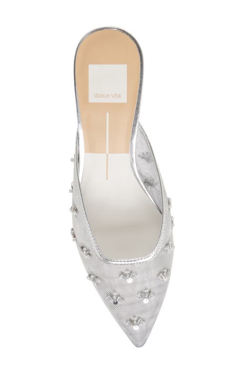 Dolce Vita Clara Kitten Heel Pointed Toe Pump In Silver