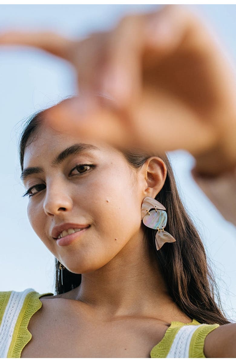 Noonday Shellfish Earrings, Alternate, color, Natural