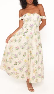 Petal & Pup Larni Off the Shoulder Maxi Dress
