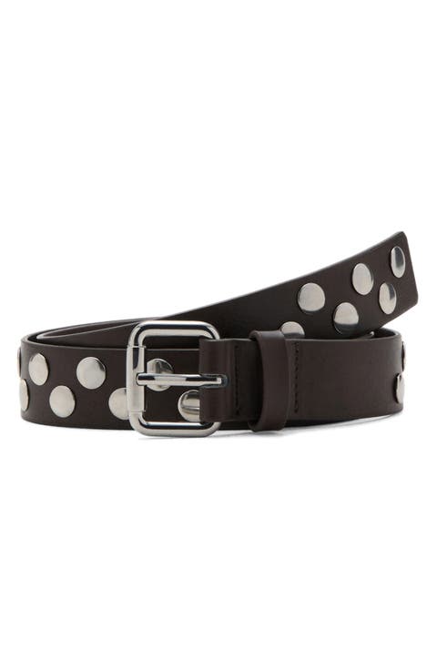Studded Faux Leather Belt