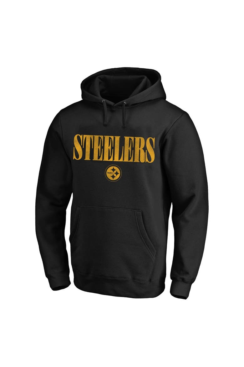 Men's Fanatics Black Pittsburgh Steelers Big & Tall Relaxed Intense Rivalry Hoodie, Alternate, color, Black