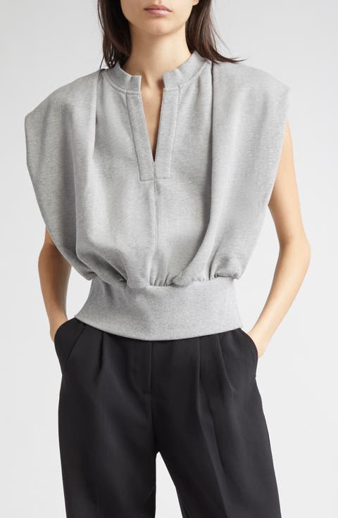 Sleeveless French Terry Sweatshirt